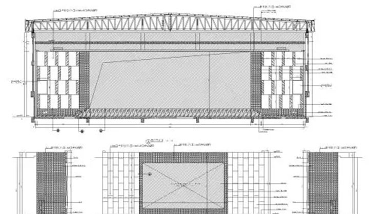 宴會(huì)廳前墻立面布置圖