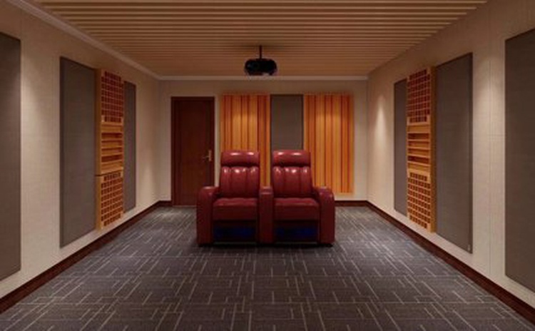 山東聊城影音室聚酯纖維吸音板聲學工程-1